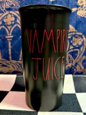 Rae Dunn Holiday Travel Mug VAMPIRE JUICE Halloween Mug New Unused